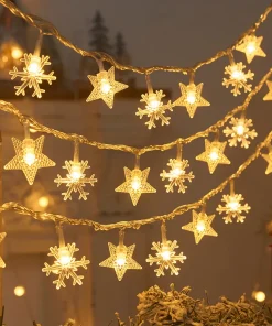 Luces navideñas de copo de nieve