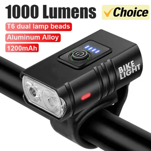 Luz Delantera de Bicicleta T6 LED 1000LM