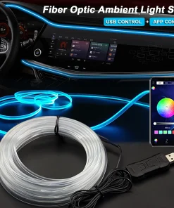 Luz ambiental LED RGB para coche, 5 m