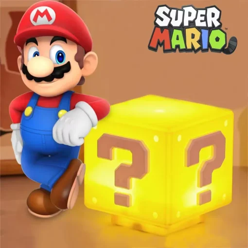 Luz nocturna Super Mario con signo de interrogación LED