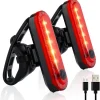 Luz trasera bicicleta MTB roja luz trasera seguridad ciclismo USB recargable LED luz bici