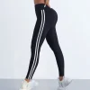 Mallas de Yoga para mujer Pantalones de Deporte Rayados y Ajustados