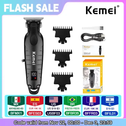 Máquina de cortar el pelo profesional Kemei KM-2293