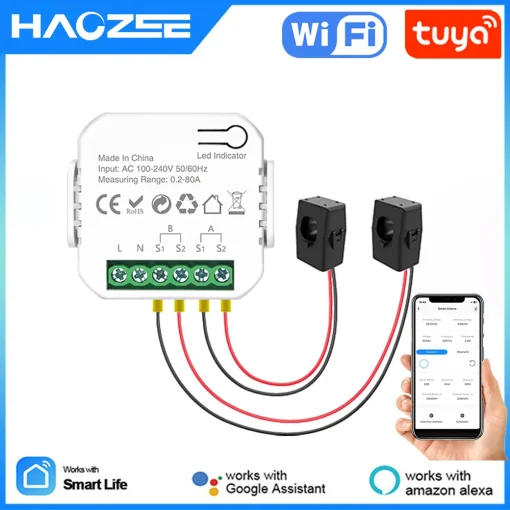 Medidor inteligente de consumo Wi-Fi Tuya