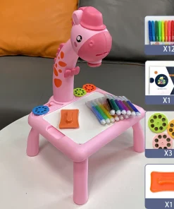 Mesa de dibujo infantil con proyector