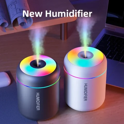 Mini Humidificador de Aire 180ML Luz Aromaterapia