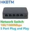 Mini Switch de Red de 5 Puertos Ethernet 1000Mbps