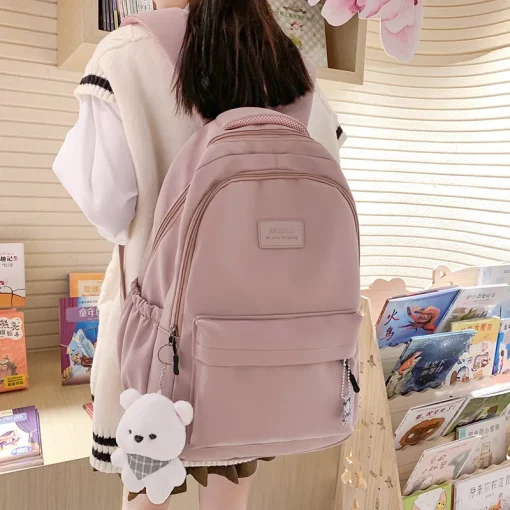 Mochila colegial impermeable para mujer