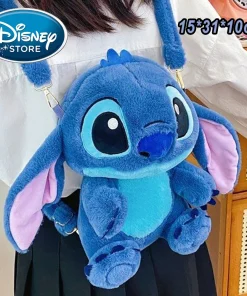 Mochila con Stitch azul de gran capacidad