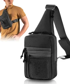 Mochila táctica de bandolera con funda para pistola