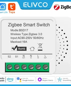 Módulo Interruptor Inteligente 16A Tuya Zigbee