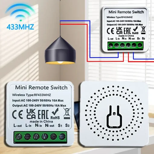 Modulo de relé de interruptor inalámbrico inteligente RF433