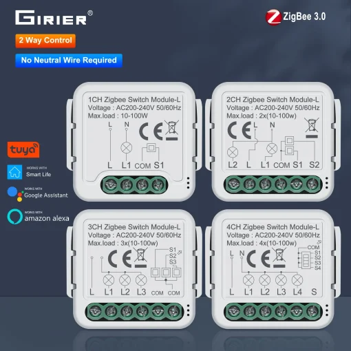 Módulo interruptor inteligente GIRIER Tuya Zigbee 3.0