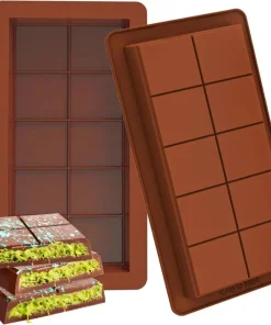 Moldes de silicona para barras de chocolate y cera