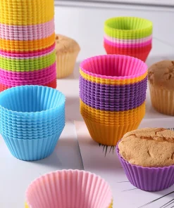 Moldes pequeños de silicona para muffins, aptos para altas temperaturas