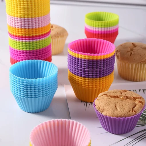 Moldes pequeños de silicona para muffins, aptos para altas temperaturas