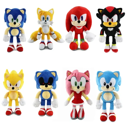 Muñeco de peluche de Sonic de 30 cm, suave