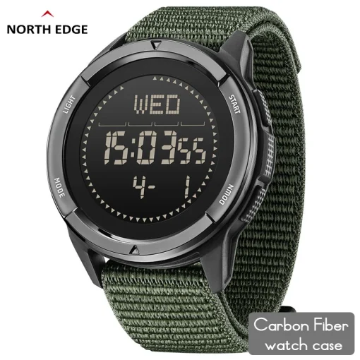 NORTH EDGE ALPS Reloj hombre fibra carbono digital