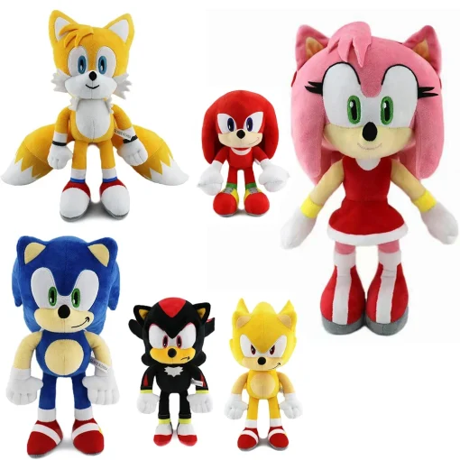 Nuevo Peluche de Sonic de 30cm, juguete suave