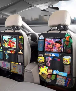 Organizador asiento trasero coche con soporte tablet táctil