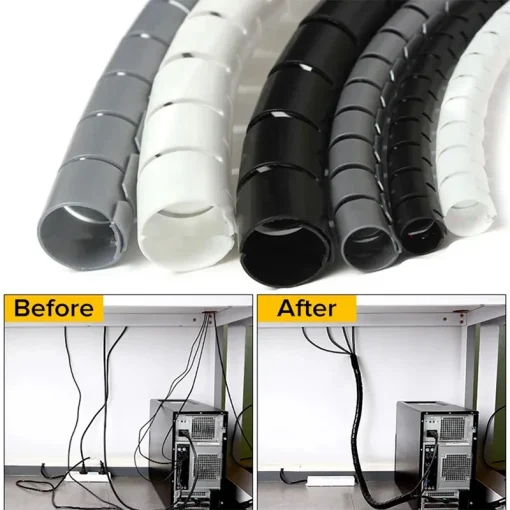 Organizador de cables flexible espiral