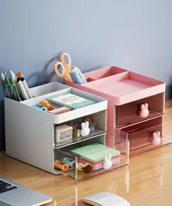 Organizador de escritorio pequeño con cajón