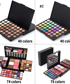 Paleta de Sombras Mate y Glitter (407478 Colores)