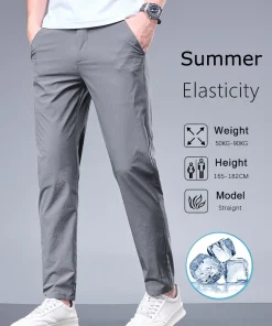 Pantalón de seda helada de negocios nuevos de verano