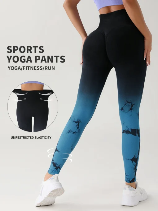 Pantalón yoga nuevo Tie Dye Leggings deportivos sin costura