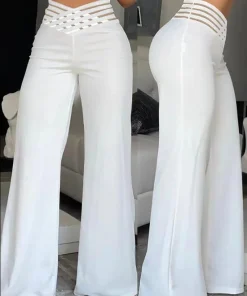 Pantalones acampanados elegantes de mujer