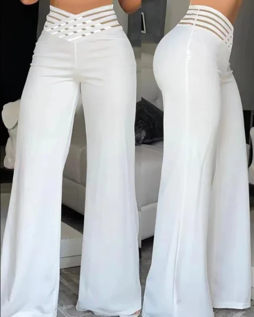 Pantalones acampanados elegantes de mujer