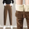 Pantalones afelpados gruesos y casuales