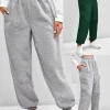 Pantalones cómodos para mujer de tiro alto