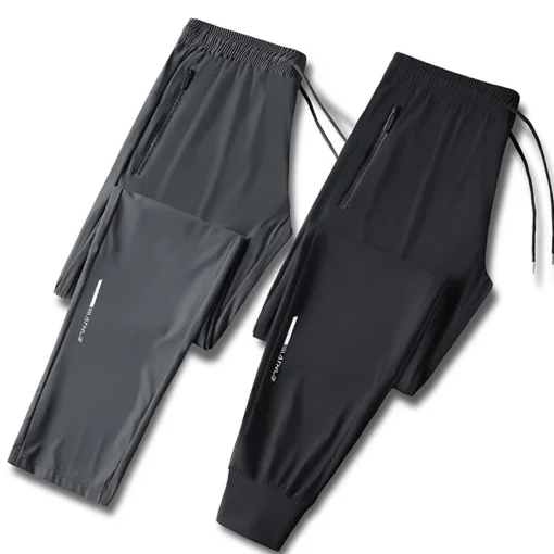 Pantalones cortos informales para hombre de seda helada