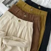 Pantalones de pana vintage de cintura alta para mujer