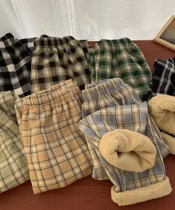 Pantalones de peluche cálidos de moda