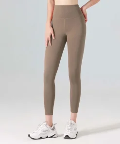 Pantalones de yoga elásticos de talle alto sin costuras