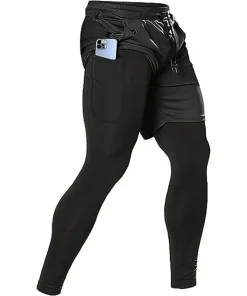 Pantalones deportivos 2 en 1 para hombre