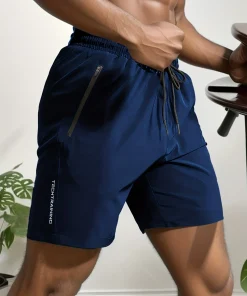 Pantalones deportivos cortos para hombre para gimnasia, correr, ciclismo