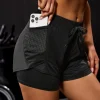 Pantalones deportivos elásticos con bolsillos para mujer