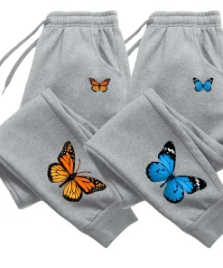 Pantalones deportivos estampados mariposa