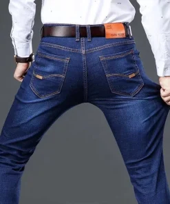 Pantalones vaqueros largos elásticos otoño invierno hombre