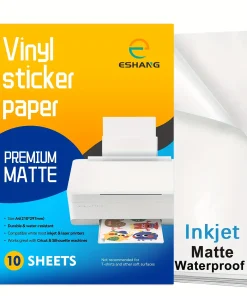 Papel adhesivo vinílico ESHANG A4 imprimible prémium