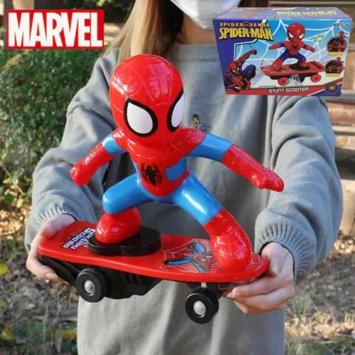 Patineta Giratoria Spiderman Automática Marvel