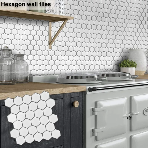 Pegatinas de azulejos hexagonales para pared