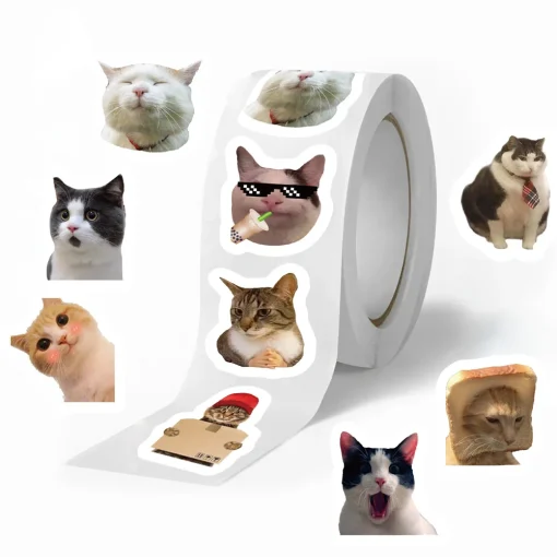 Pegatinas de grafiti de memes de gatos divertidos (500 u.)