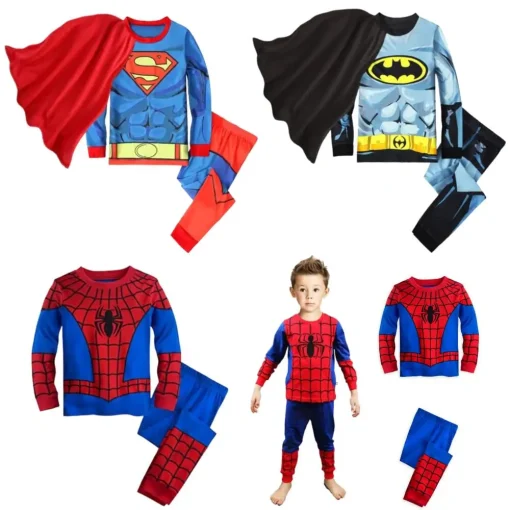 Pijamas Cosplay de superhéroes para niños