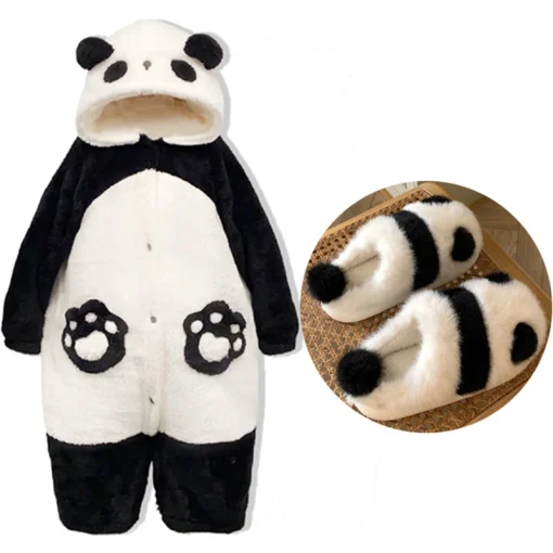 Pijamas Panda Kigurumi de Invierno Unisex