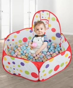 Piscina de bolas de océano infantil con aro de baloncesto