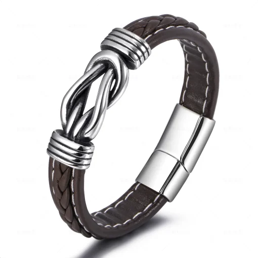 Pulseras de acero inoxidable de tendencia para hombres